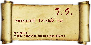 Tengerdi Izidóra névjegykártya